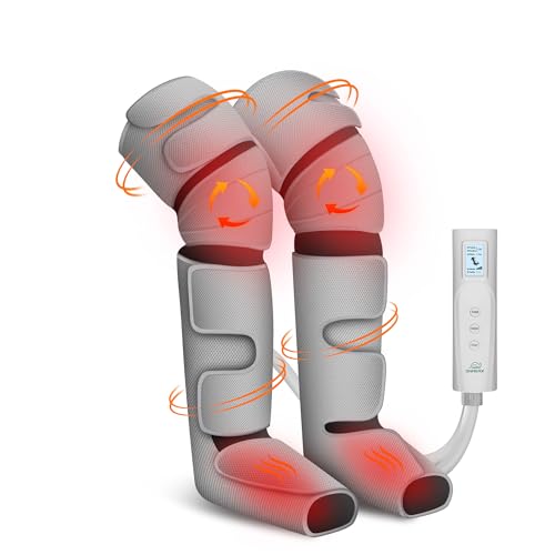 Snailax Leg Massager for Men and Women for Home and Office | Calf Massager with Air and Heat Compression, 3 Modes, 3 Intensity, Adjustable, Gift for Women and Men