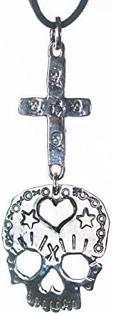 Sterling Silver Day of the Dead Skull Pendant
