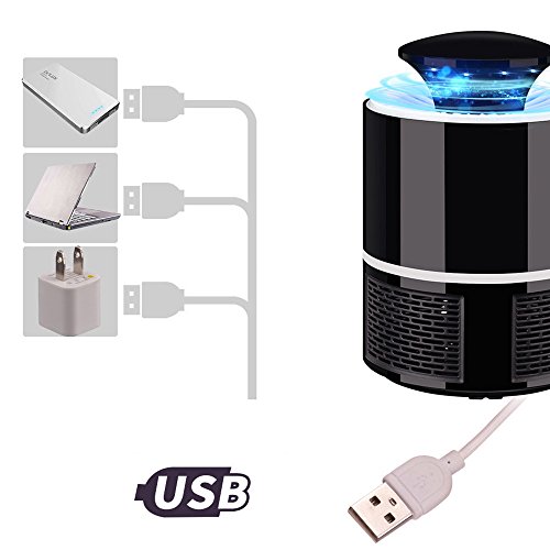 BBTshop Robot Mosquito Killer Lamp - Household Mute Non-Radiation Physical Mosquito Repellent Lamp -Safe Low Noise (Black)