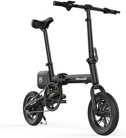 Electric Bikes Electric bicycle electric car 12 inch folding electric car smart 36V detachable lithium battery 123 * 55 * 92cm (Color : Black, Size : 50km)