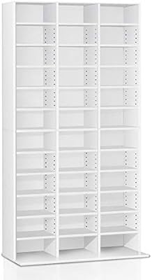 Artiss Adjustable Cd Dvd Book Storage Shelf White Amazon Com Au Electronics