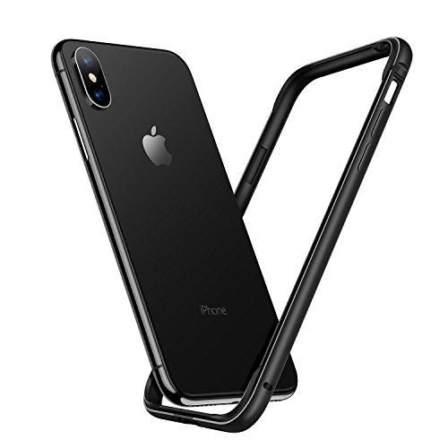 Humixx Extre Series iPhone Xs Case,Utra-Thin Aluminum TPU Hybrid Shockproof Bumper Case Compatible with iPhone X/iPhone 10 -Matte Black