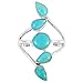 Turquoise Ring in Sterling Silver 925 & Genuine Turquoise Size 6 to 11