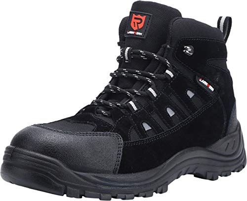 LARNMERN Steel Toe Boots,Mens Work Safety Outdoor Protection Footwear Industrial and Construction Boots