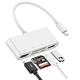 Lightning to HDMI Digital AV Adapter, 5 in 1 USB