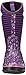 BOGS Classic High Waterproof Insulated Rubber Neoprene Rain Boot, Flower Stripe/Purple/Multi, 11 M US Little Kid
