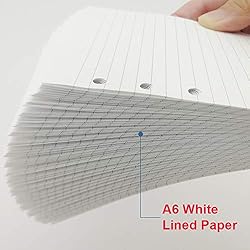 (2 Pack) A6 Lined Refill Paper, 200 Sheets/400