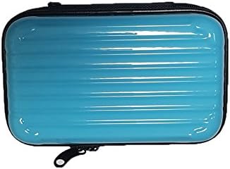 Luggage Style Pouch Cell Phone Pouch Cosmetic Pouch Bag Makeup Case Toiletry Bag Hard Case Travel Case (B-Sky Blue)
