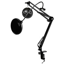 Blue Microphones Snowball iCE Black Microphone with Knox Studio Boom Arm & Pop Filter
