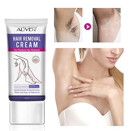 NedolQ's 100% Natural Painless Permanent Depilatory Cream Soft Skin Hair Removal Ointment for Axillary Hair Legs Feet Hair and Thighs (Color) - Thumbnail 7
