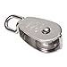 VORCOOL 32mm Swivel Stainless Steel Wire Rope Single-sheaved Pulley Roller