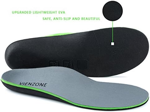 Orthotic Insoles for Plantar Fasciitis, Full Arch Support For Flat Feet and Pronation, For Men and Women, Fit in Casual, Dress and Work Shoes or Boots, Full Length.