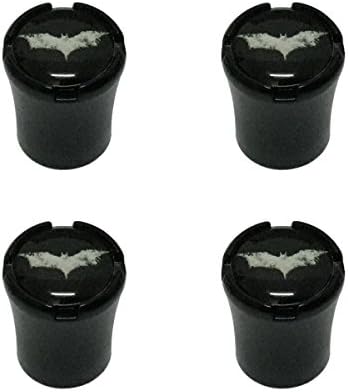 Modern Design 4pcs Bat Logo Black Auto Car Wheel Tire Air Valve Caps Tire Decoration