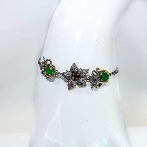 Handmade Natural Onyx Sterling silver Bracalets