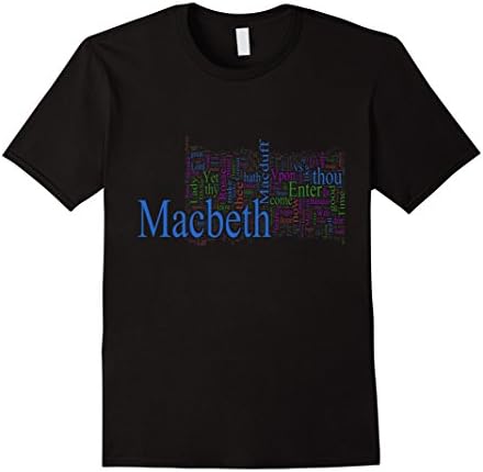 Men's Word cloud - Macbeth Shirt - Shakespeare Medium Black