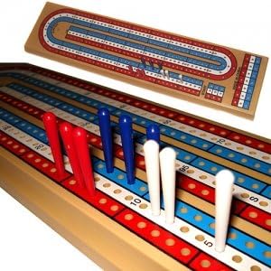 Las Vegas Style 3-player Cribbage Board Game