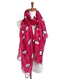 Cute Cartoon Penguin Pattern Scarf Soft Cozy Lightweight Chiffon Wrap Shawls For Women Girls Fashion Sheer Scarves