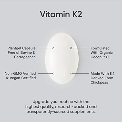 Sports Research Vitamin K2 as MK7 with Organic Coconut Oil Made with