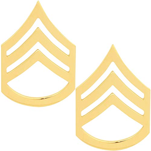 Army Chevron Rank: Brass Metal Finish: Enlisted: Staff Sergeant (E-6 ...
