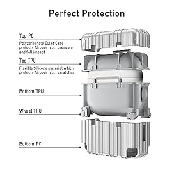 AirPods Pro 2 Case Cover, KOREDA Funny Suitcase