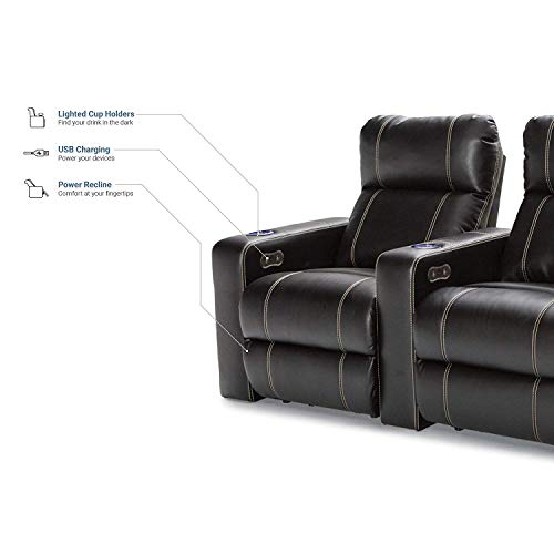 Seatcraft Dynasty Home Theater Seating Leather Gel Power Recline With