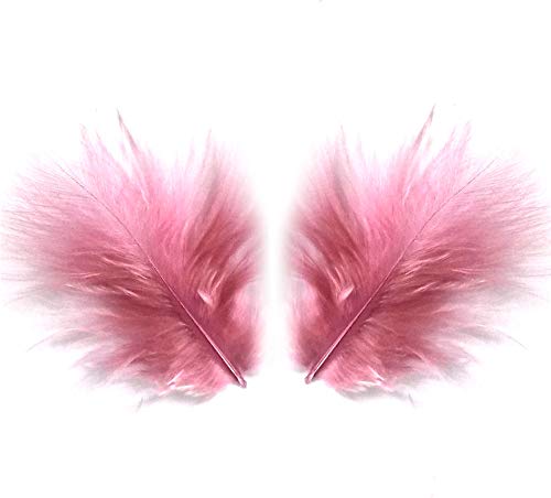 30 Rose Dusky Pink Marabou Feathers Quality Craft Pack