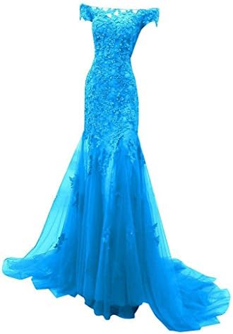 Elegant Lace Empire Style Women's Formal Evening Gowns Long Mermaid Appliqued Strapless Prom Dresses