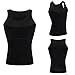 Hanerdun Mens Slimming Body Shaper Vests Undershirt Abs Abdomen Slim Black,2XL