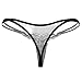 Ellen Women Sexy Lingerie Open Crotch Thong G-Strings with Pearl Massage Pearl G-Strings Sexy Panties Underwear for Women Black/Red/Pink/White