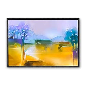 Framed Canvas Wall Art Color Abstract Canvas Prints Home Artwork Decoration for Living Room,Bedroom - 16x24 inches
