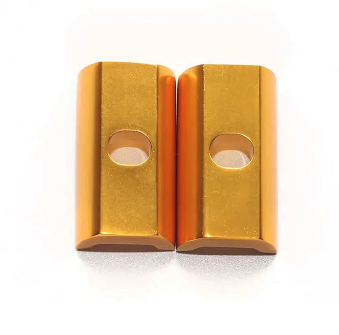 2 x Magnetic Hinge Clamp Plates for Brompton Clamp Levers RED (Gold)