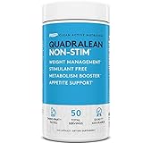 RSP QuadraLean Stimulant Free Fat Burner Pills, Weight Loss Supplement, Appetite Suppressant & Metabolism Booster, Diet Pill for Men & Women, 50 Servings
