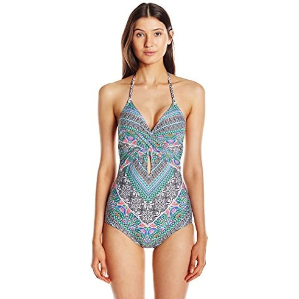 Swim Vcay Traje De Baño De Una Pieza Tipo Bandeau De Unicolor Para