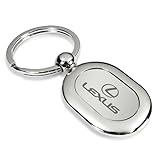 Lexus Two Tone Silver Oval Key Chain