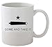 Funny Guy Mugs Texas Come And Take It Ceramic Coffee Mug, White, 11-Ounce