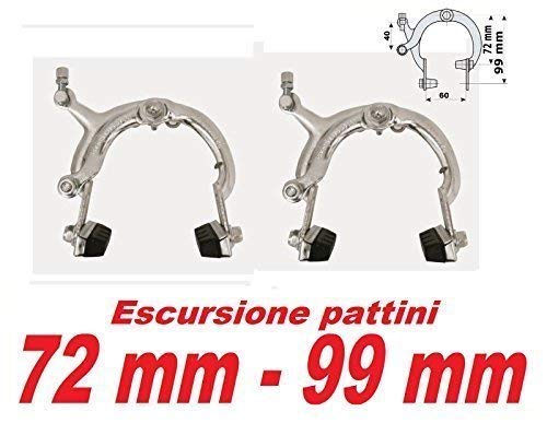 Coppia Ganasce Freno Per Bicicletta Vintage - Anteriore E Posteriore In Acciaio Per Graziella E Modelli Retro - Foto 11