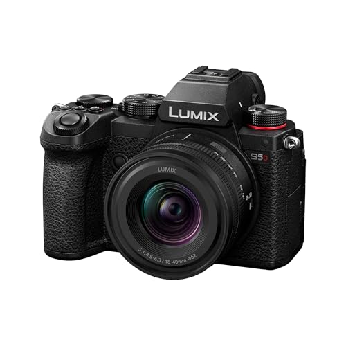 Panasonic Lumix S5D, Corpo Macchina Mirrorless Full Frame, con Obiettivo S-R1840E 18-40 mm S 24,2MP, Registrazione 4K 60P, Live View Finder, Monitor ad Angolo Libero, Wi-Fi, Bluetooth, Nero
