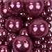 Koyal Wholesale 80 Piece Floating Pearl Beads Burgundy in Transparent Water Gels, Wedding Floating Candle Centerpieces