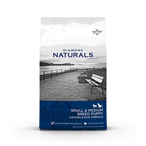 Diamond Naturals Real Meat Premium Small & Medium Breed Formulas Dry Dog Food with Protein, Probiotics and Antioxidants, Chicken and Rice, 6 pounds