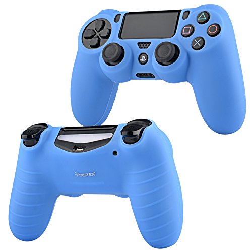 PS4 Controller Silicone Skin Case Cover, Insten Silicone Controller Skin Case Compatible With Sony PlayStation 4 PS4 Controller, Blue