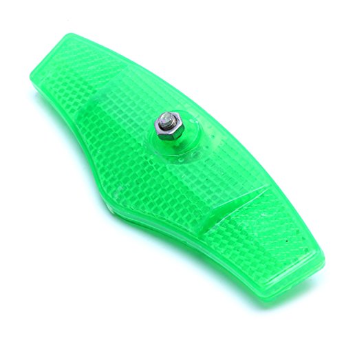 ADSRO Bicycle Wheel Reflector Safety Spoke Reflective Bike Taillights Vintage Film Warning Bike Parts size 10pcs (Green)