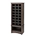 Prepac 24 pair Shoe Storage Rack with bottom shelf, Espresso