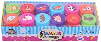 ZENUTA 12PCS Self-ink Stamps Kids Party Favors Event Supplies Birthday Party Toys Boy Girl Goody Bag Pinata Fillers