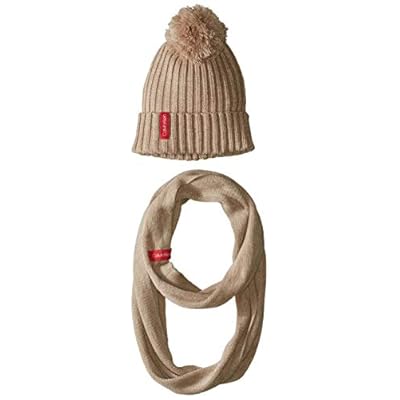 Calvin Klein Women's Pom Hat and Loop 2 Piece Set Calvin Klein Women's Pom Hat and Loop 2 Piece Set