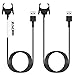 Compatibe Fitbit Charge 3 Charger - Zacro 2pcs 3.3ft/100cm Replacement Charger USB Charging Cable for Fitbit Charge 3 with Cable Cradle Dock Adapter for Fitbit Charge 3 Smart Watch
