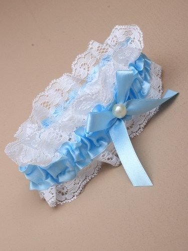 My Pretty Little Gifts Einfache weiße / Blaue Strumpfband-Hochzeits-Bevorzugungs-Braut, zum Hen Party Nacht zu Sein, tun etwa