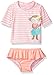 Carter's Baby Girls' Short Sleeve Rash Guard Set with Ruffle Skirted Bottom
