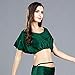 ROYAL SMEELA Belly Dance Costume for Women Bat Sleeve Tops Backless Loose Fit Belly Dance Tops Belly Dancing Outfit Carnival Green