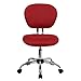 Flash Furniture Mid-Back Red Mesh Padded Swivel Task Office Chair with Chrome Base - H-2376-F-RED-GG