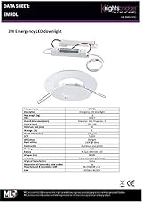 Knightsbridge 3W Emergency Downlight Green 70-130mm Non-Maintained view 5